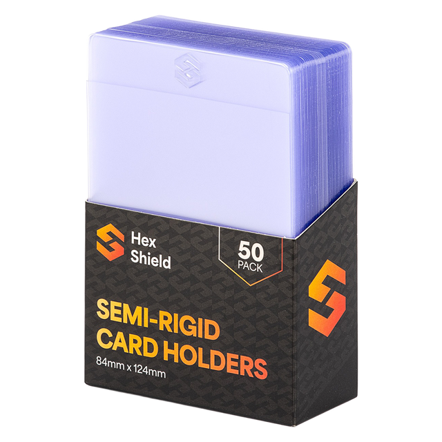 Semi-Rigid Card Holders 50 Pack | Grading Card Protectors